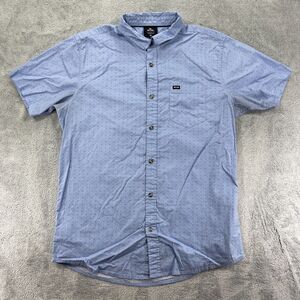 Rip Curl Shirt Mens Medium Blue All Over Print Button Up